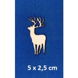 SKLEJKA #3mm Jeleń 5x2,5cm, renifer , poroże , zwierzęta leśne / 9595 / nr II